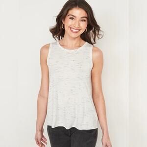 Old Navy Heather Gray Luxe High Neck Tank Top Women's Large